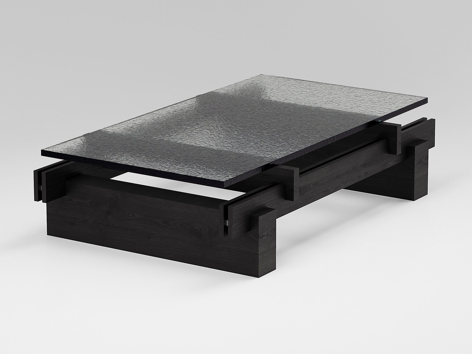 Низкий журнальный столик из дуба со стеклянной столешницей YET. Design Studio Off_Grid ARCH-00043247 - Вид №13
