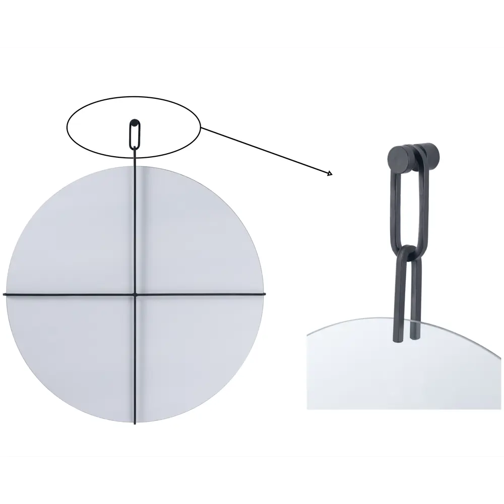 INSPIRE Medal — круглое зеркало без рамы 50 см черное 86484788 STLM-0833510 - Вид №1