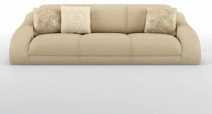 BRUNO ZAMPA 4-х местный диван из кожи и бархата  018