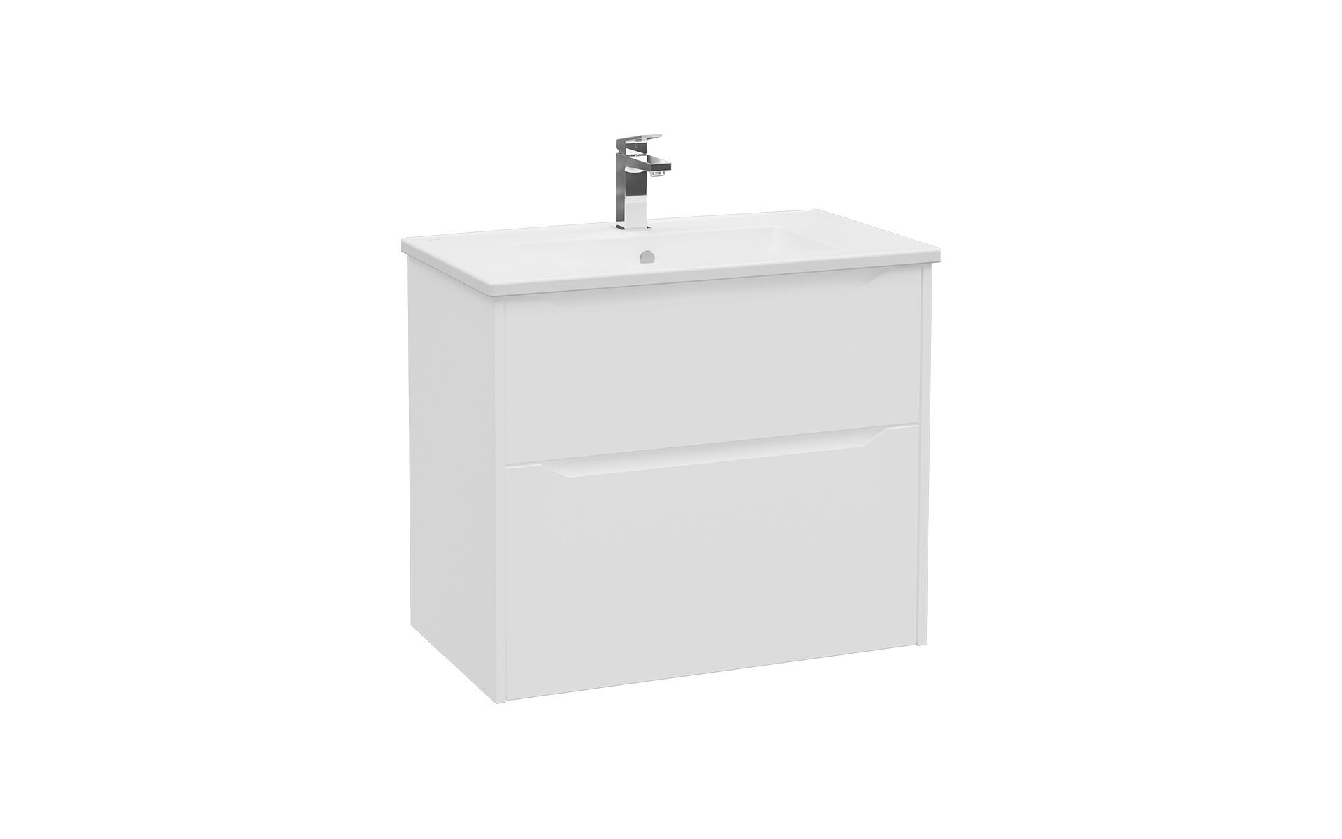 Подвесной шкаф для умывальника со встроенной раковиной с ящиками VitrA Bathrooms Integra Square ARCH-00124085 - Вид №2