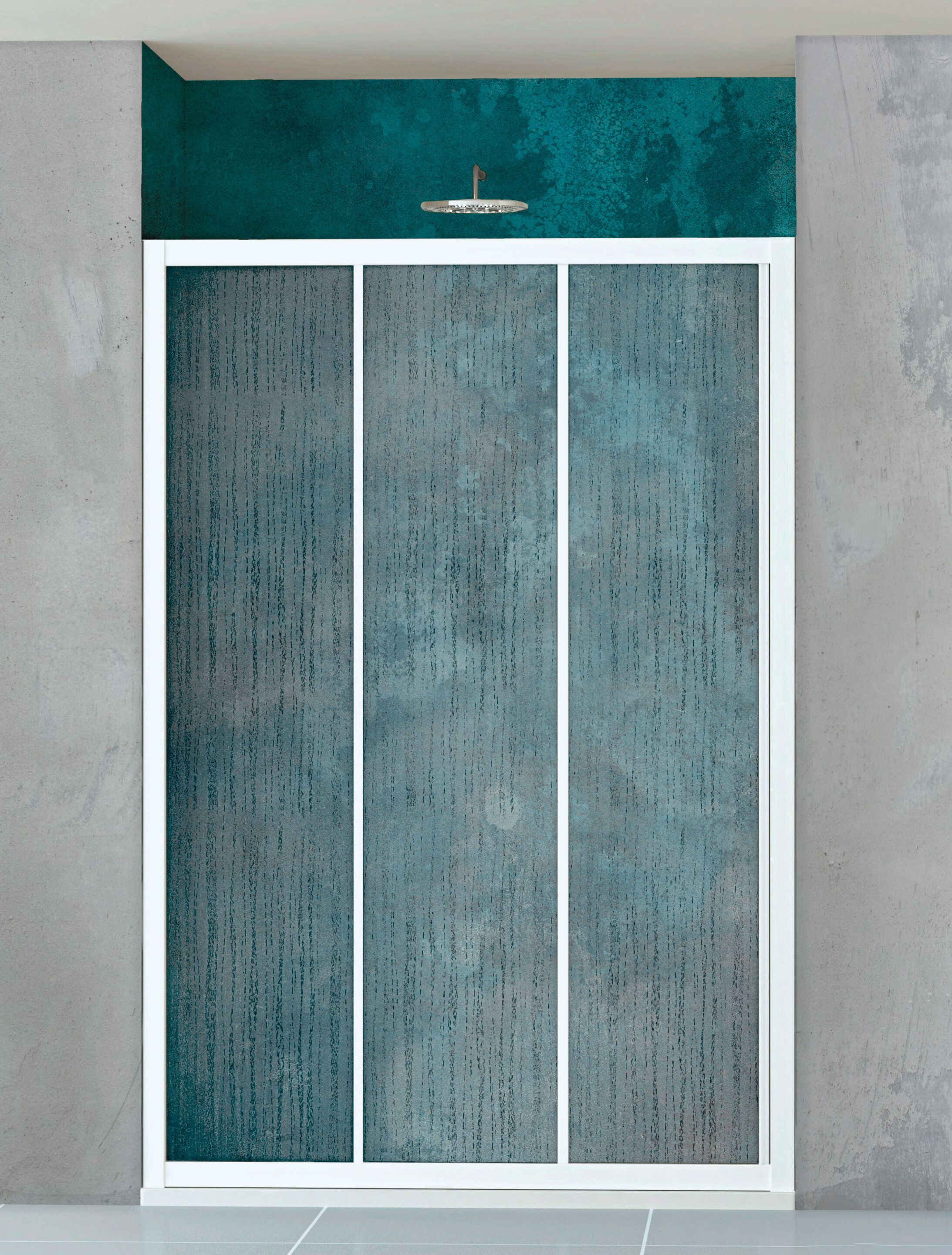 Хрустальная ниша душевая кабина с раздвижной дверью Metidea золото ARCH-00149751 - Вид №1