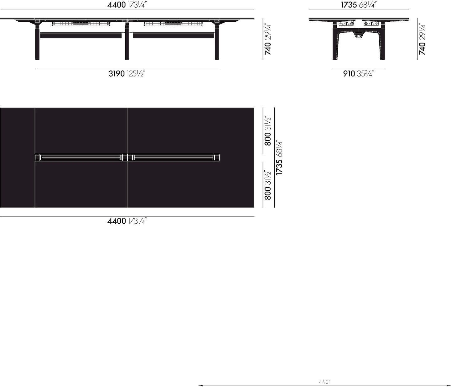 Множественный прямоугольный стол VITRA CDS ARCH-00096468 - Вид №103