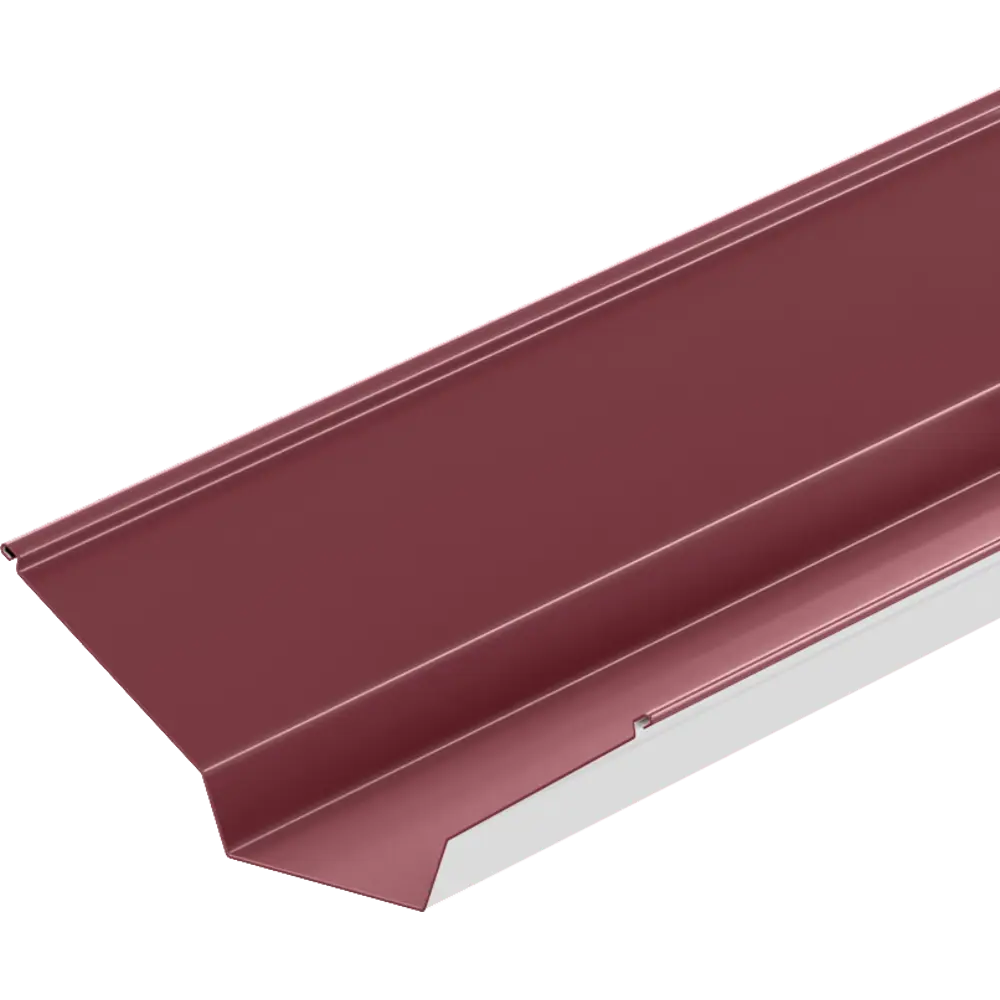 Ендова верхняя 115x30x115 мм 2 м RAL 3005 0.4 мм красный ВЕГА STLM-2111396
