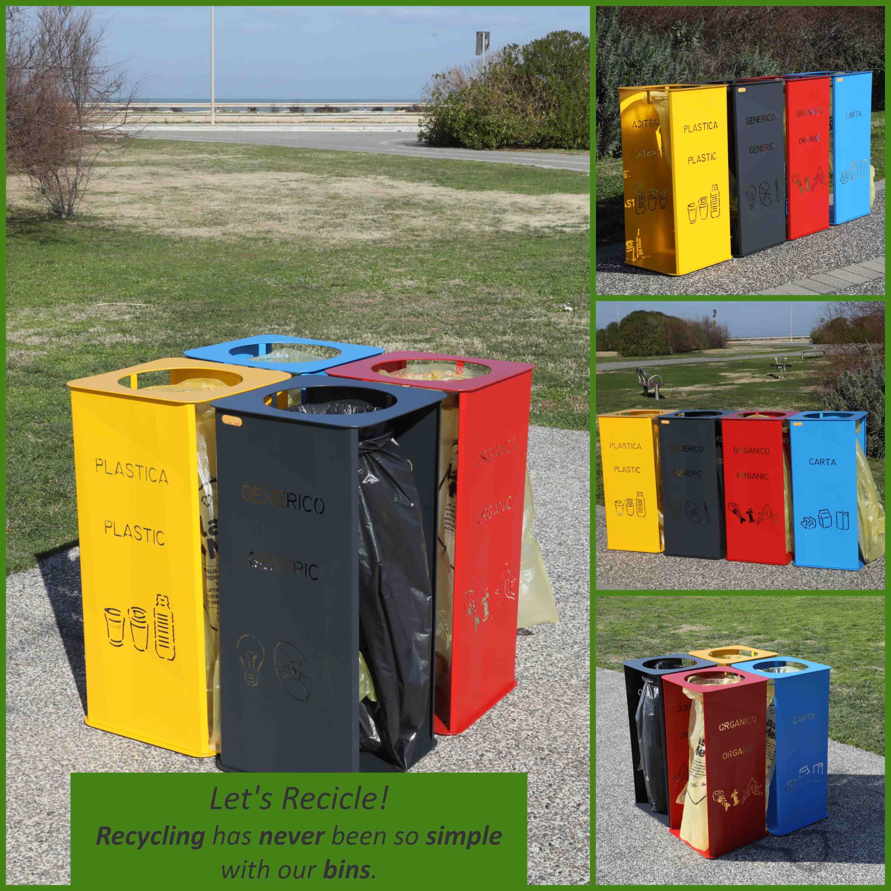 Наружная стальная стойка для мусора для утилизации отходов CITYSì PICASSO ARCH-00100130 - Вид №11