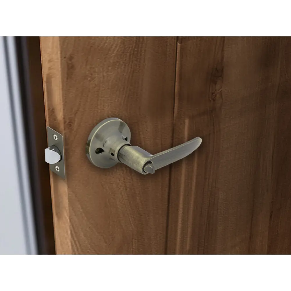 Ручка-защёлка 3502 AB BK, с фиксатором, цвет бронза ФАБРИКА ЗАМКОВ STLM-2136469 - Вид №7