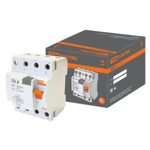 УЗО Tdm electric ВД63 4P 32 А 30 мА AC SQ0220-0008