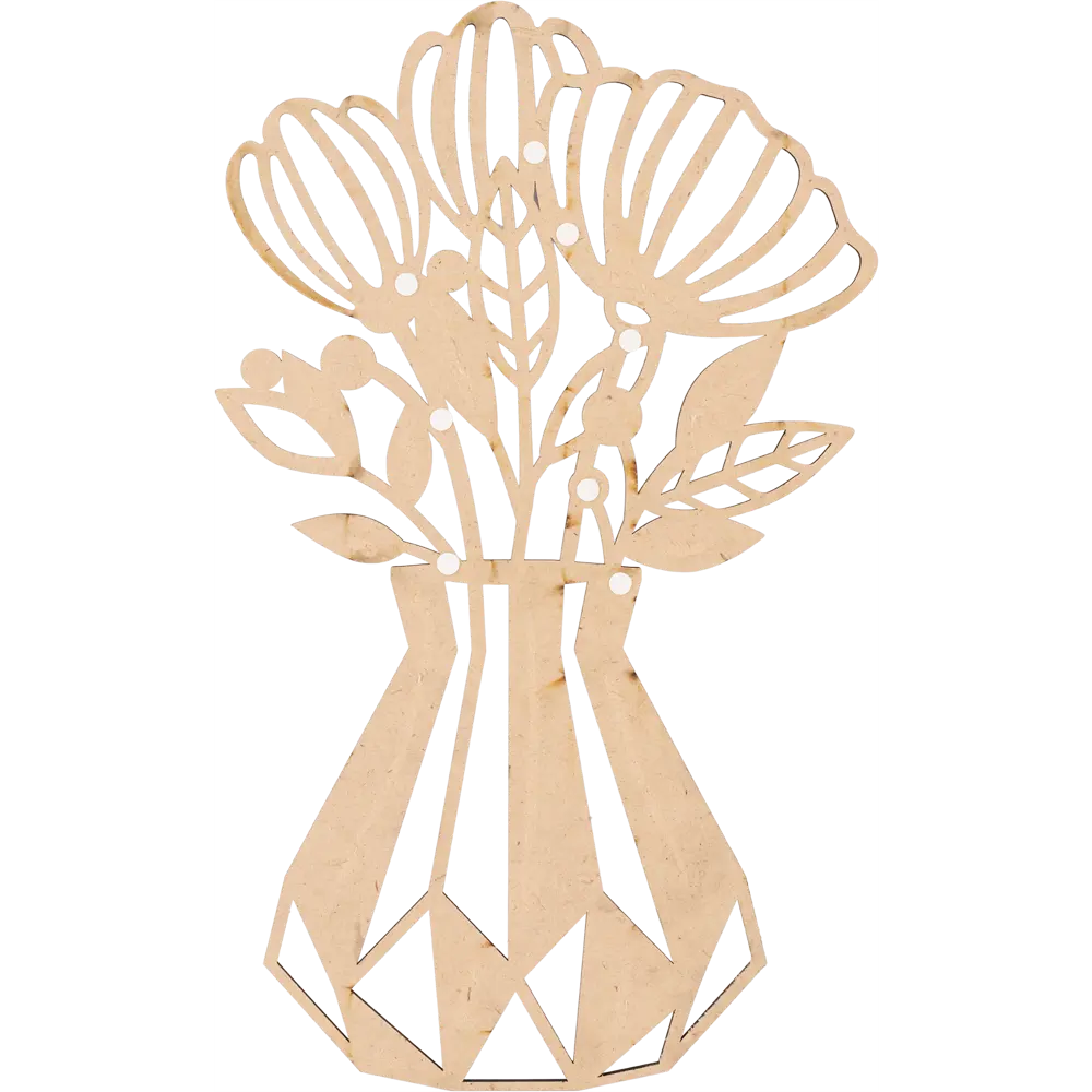 Панно декоративное цветы в вазе 45x55см цвет черный Santreyd STLM-2115028 - Вид №2