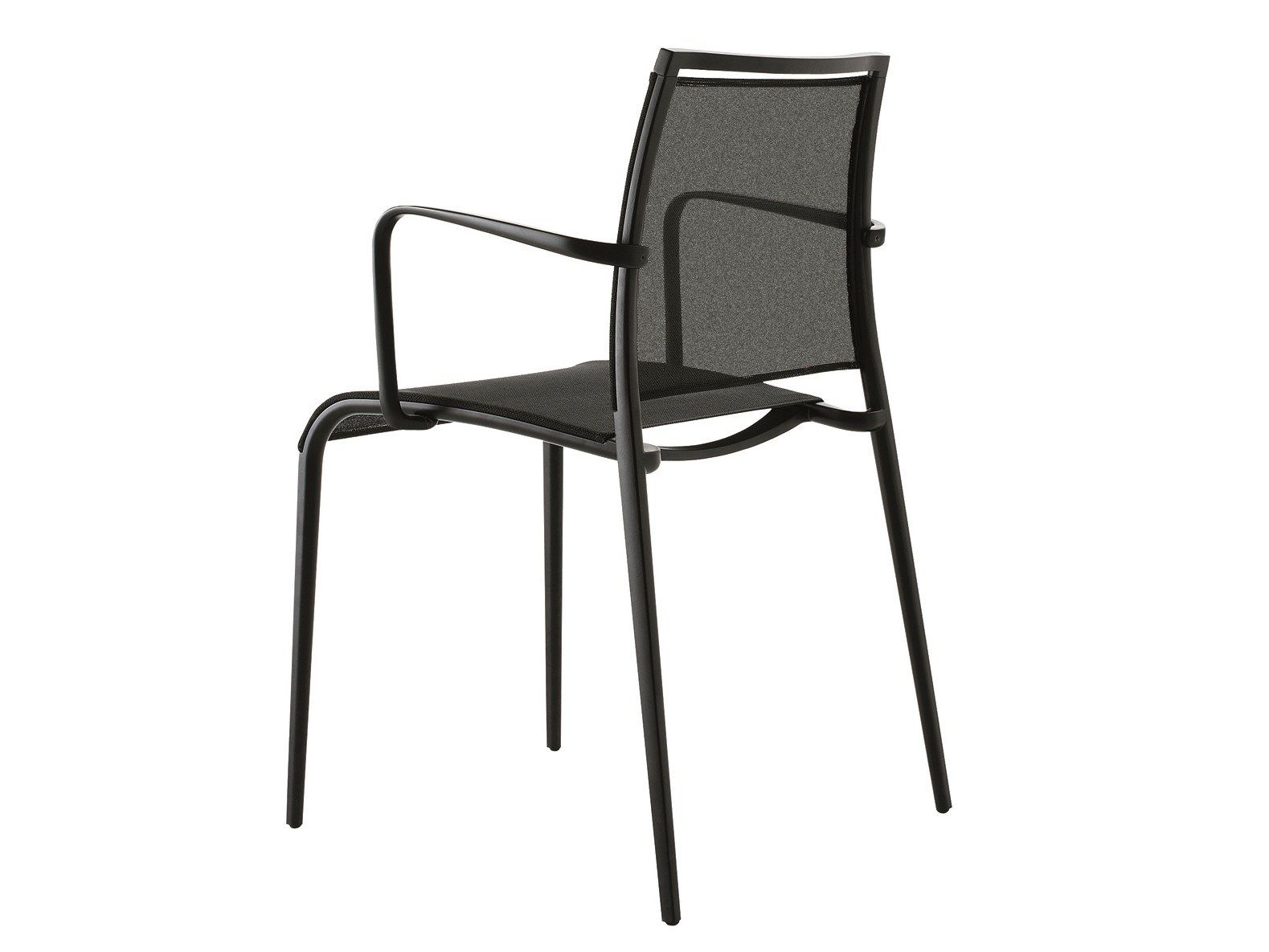 Штабелируемый садовый стул из синтетического волокна с подлокотниками Desalto песок ARCH-00152763