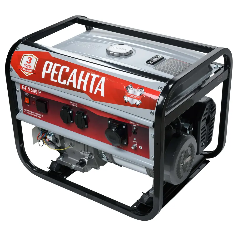 Генератор бензиновый Ресанта 9500Р, 8 кВт STLM-2151507 - Вид №1
