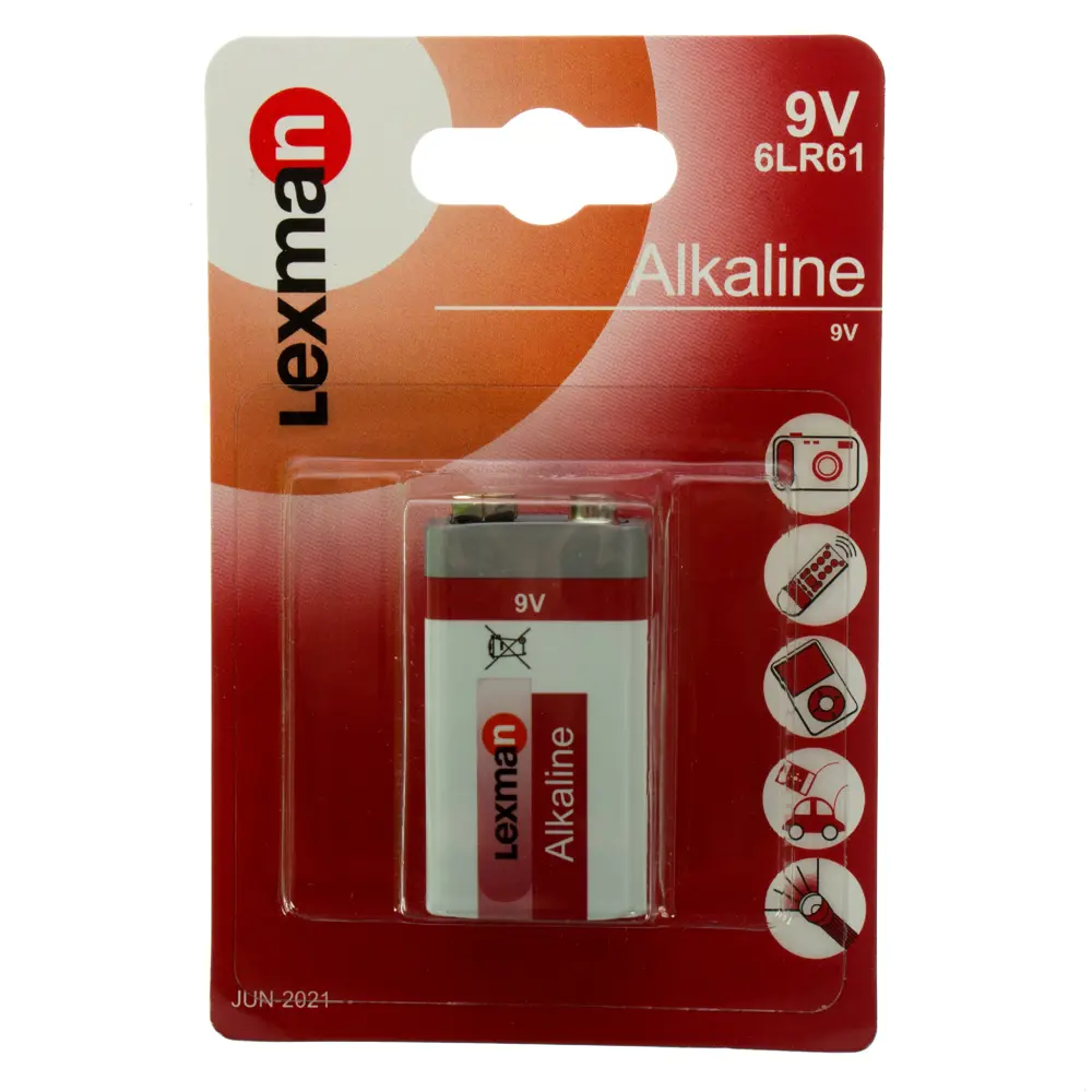 Батарейка алкалиновая крона Lexman 9 В, 1 шт STLM-2070215