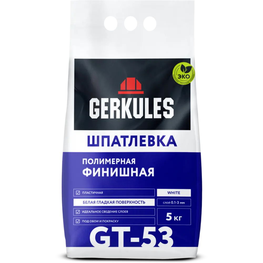 Шпаклёвка полимерная финишная Gerkules GT-53 5 кг STLM-2176381