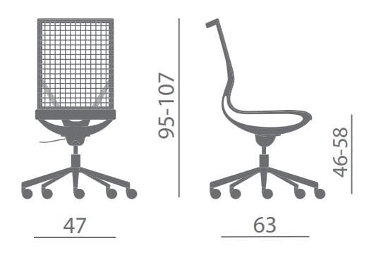 Офисное кресло с регулируемой высотой Kastel Key line ARCH-00072831 - Вид №3