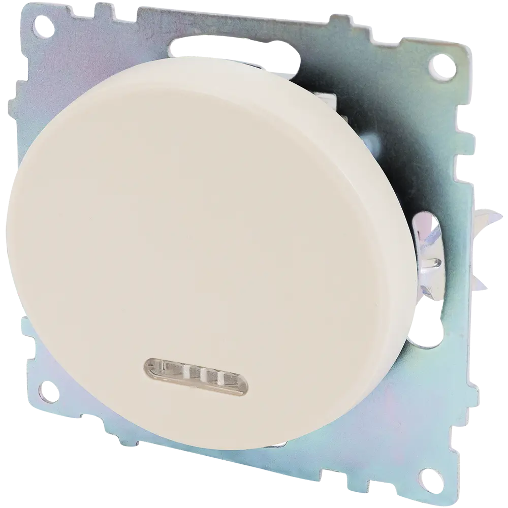 Выключатель встраиваемый Onekey Florence 1 клавиша с подсветкой, цвет бежевый ONEKEYELECTRO STLM-2107900 - Вид №2