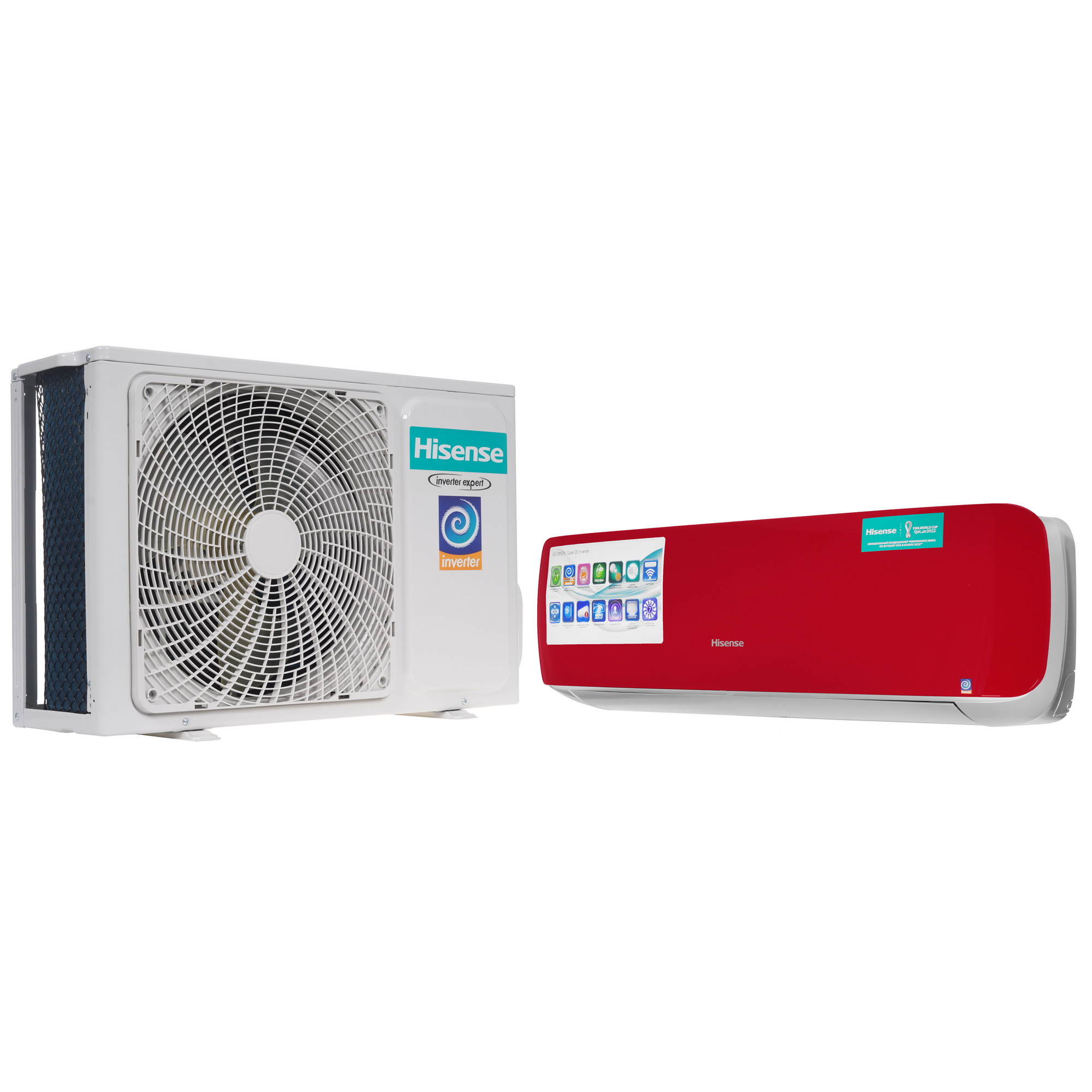 9973811 Кондиционер настенный сплит-система Hisense AS-10UW4RVETG00 красный STDN-0149775