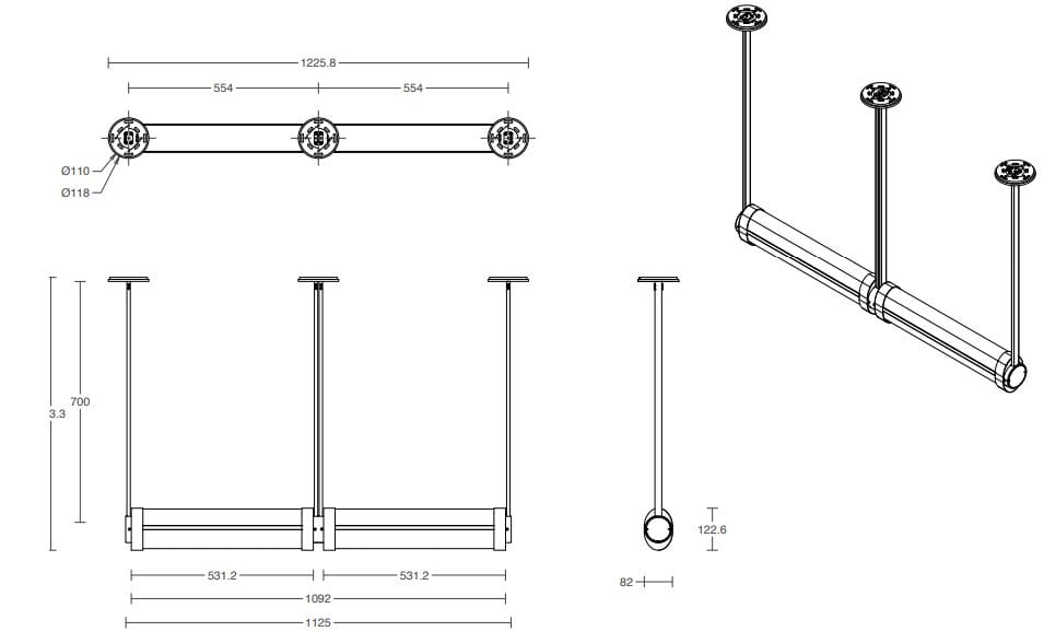 Регулируемая светодиодная подвесная лампа Articolo Studios Swivel ARCH-00026124 - Вид №3