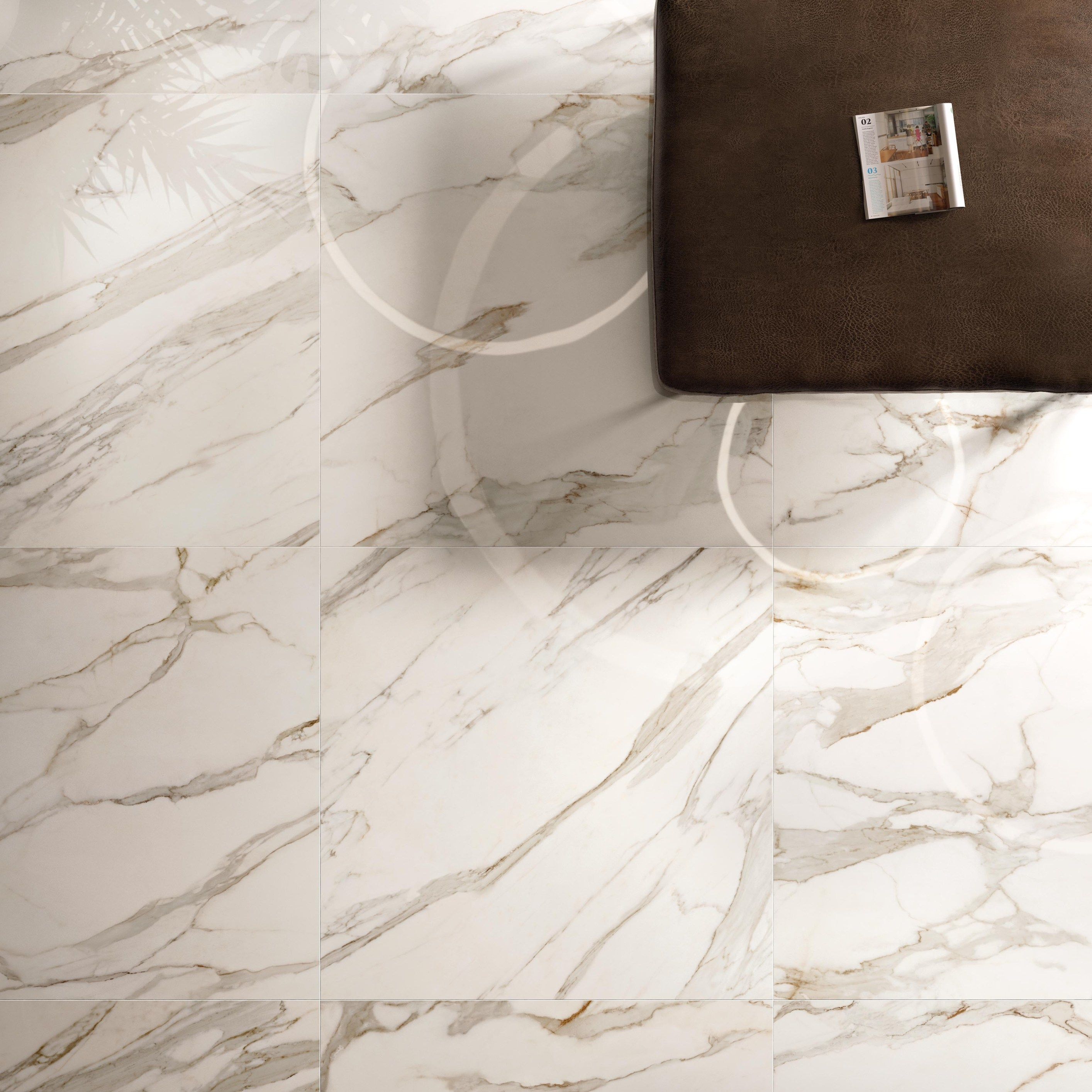 Пол из керамогранита с мраморным эффектом Supergres Чистота мрамора ARCH-00080391 - Вид №15