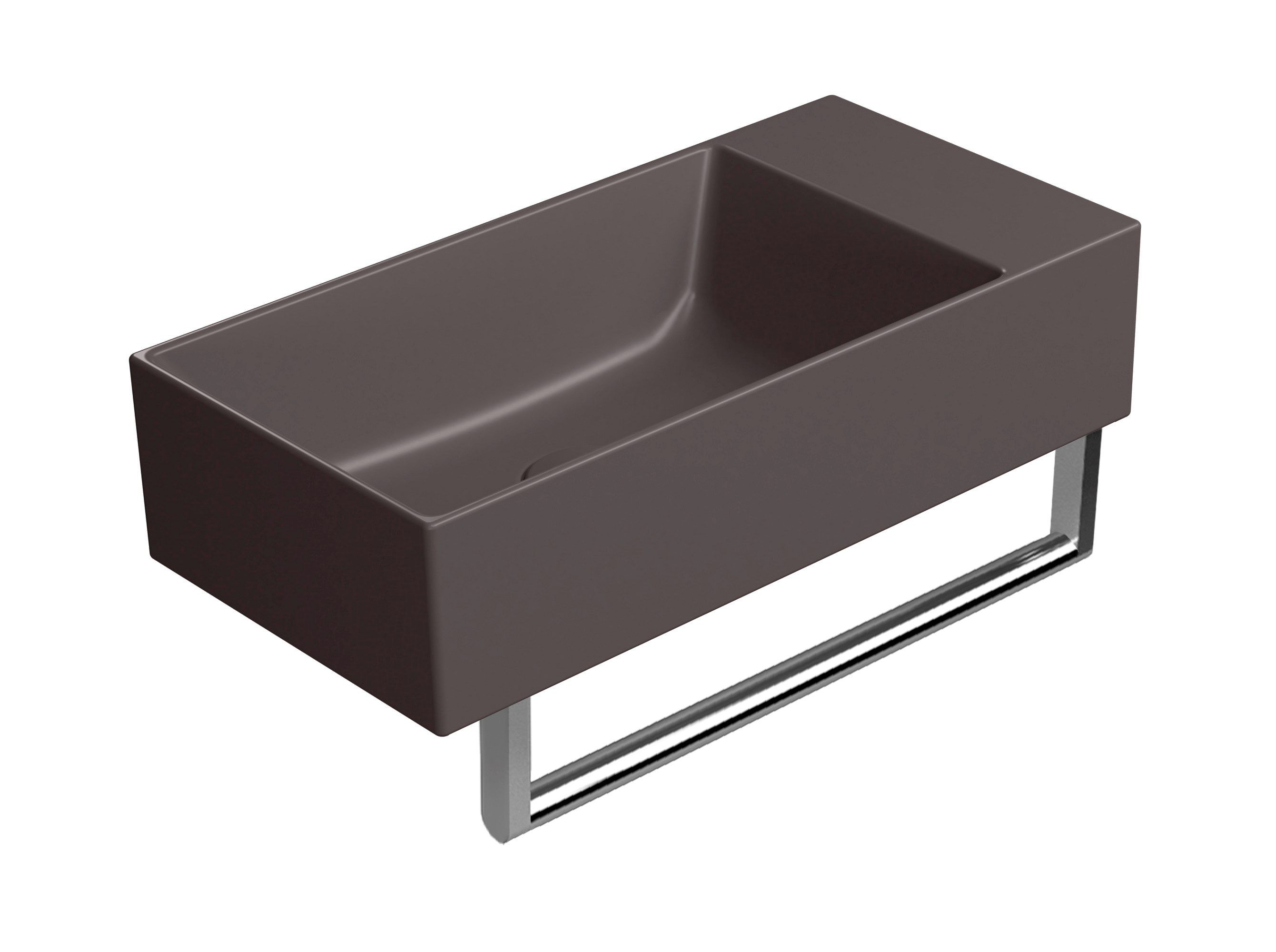 Керамическая прямоугольная раковина с держателем для полотенец GSI ceramica Color Elements ARCH-00122813 - Вид №12