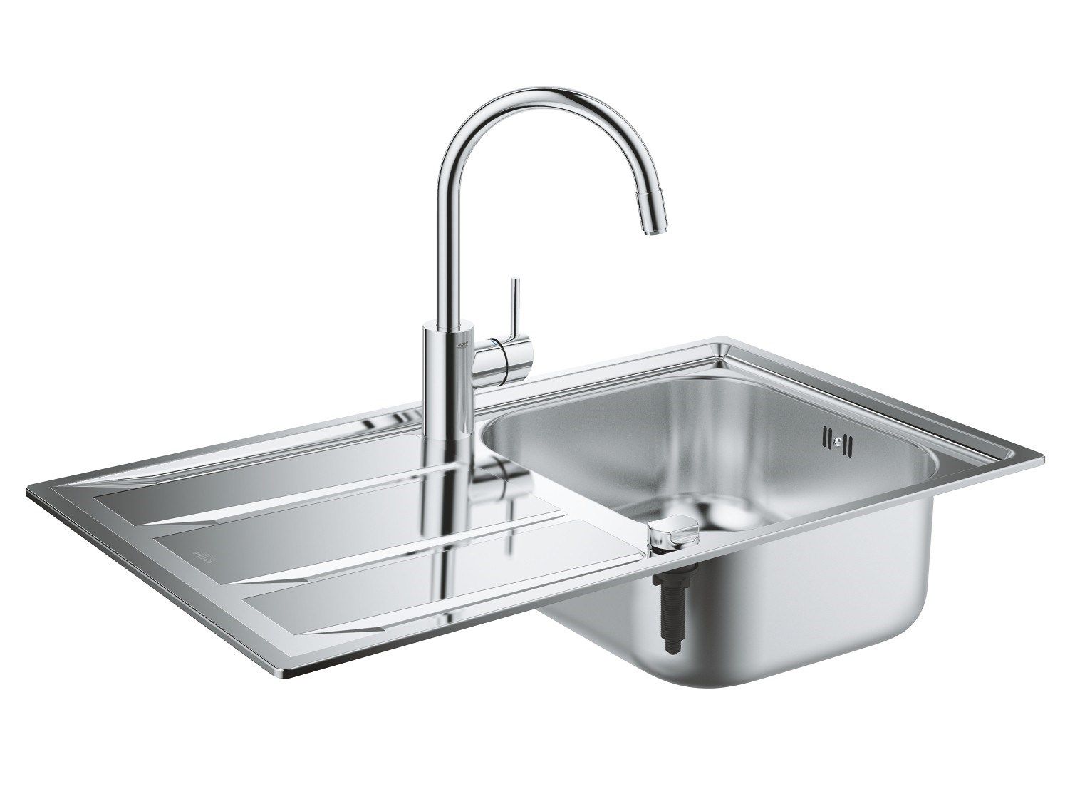 Раковина из нержавеющей стали с одной раковиной Grohe K400 ARCH-00133035
