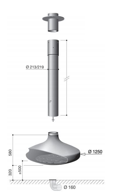 Подвесной центральный декоративный камин Focus creation Gyrofocus ARCH-00108049 - Вид №6