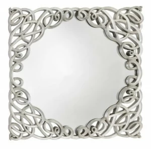 Зеркало-ромб серебряное квадратное Kobe PUSHA ДИЗАЙНЕРСКИЕ 062666 Серебро