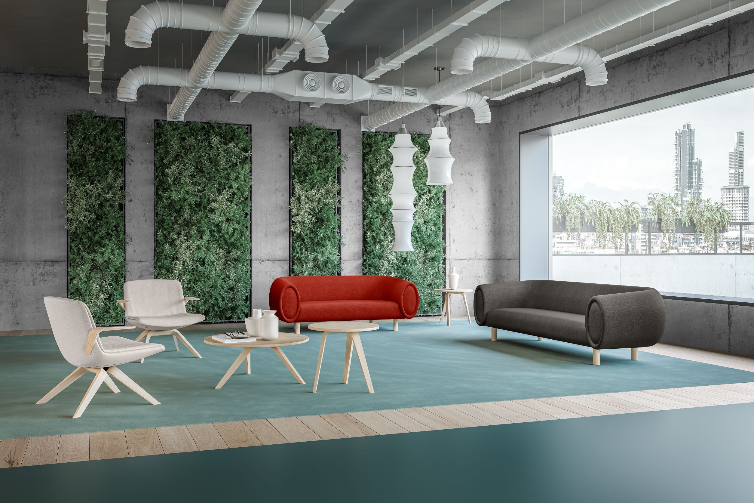 3-местный диван из полиэстера Sitland Тоби ARCH-00053979 - Вид №1