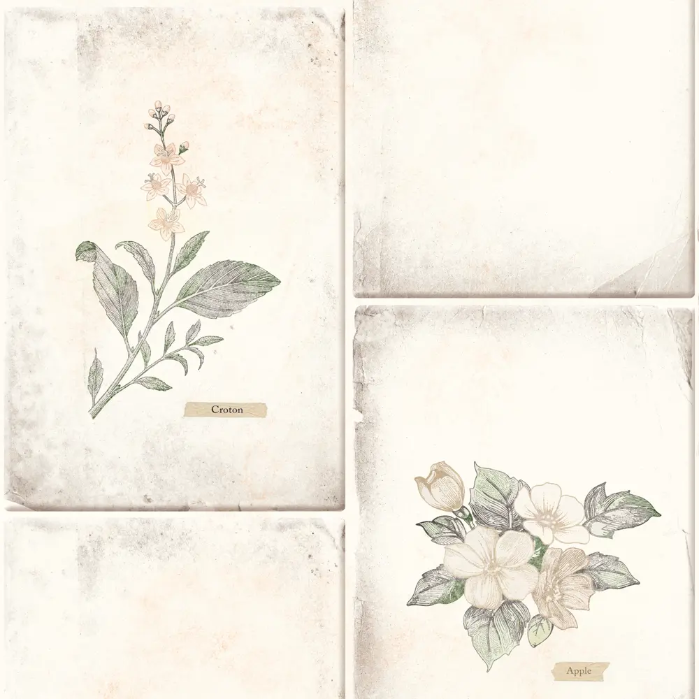 Панель ПВХ Гербарий 5 мм 2700х250 мм 0.675 м² КРОНАПЛАСТ STLM-2025843