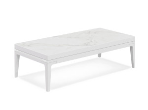 Керамический низкий прямоугольный садовый журнальный столик