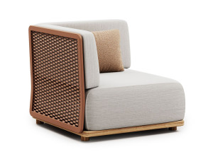 Угловое садовое кресло из ткани