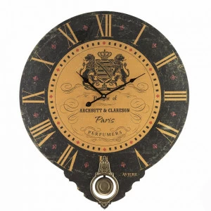 Часы настенные с маятником 58 см желтые с коричневым Aviere AVIERE  00-3872825 Желтый;коричневый