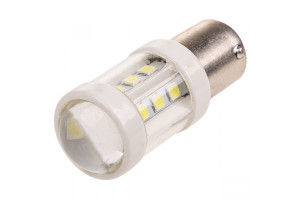 15970614 Автолампа диод S25 P21W 12-24V 18 SMD диодов BA15s 1-контурная, белая S08201266 SKYWAY