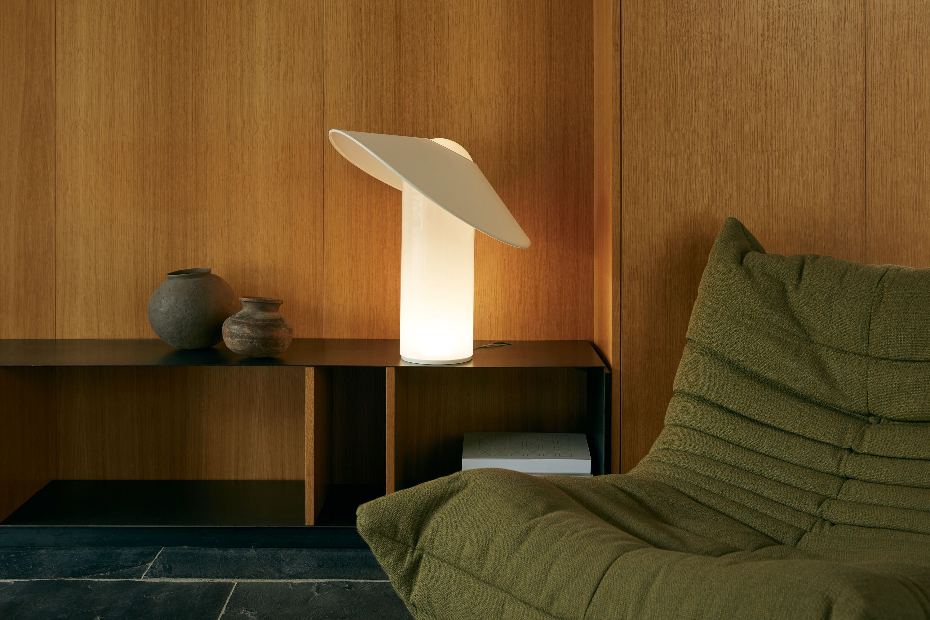 Регулируемая настольная лампа из дутого стекла Midgard Licht Loja ARCH-00141714 - Вид №6