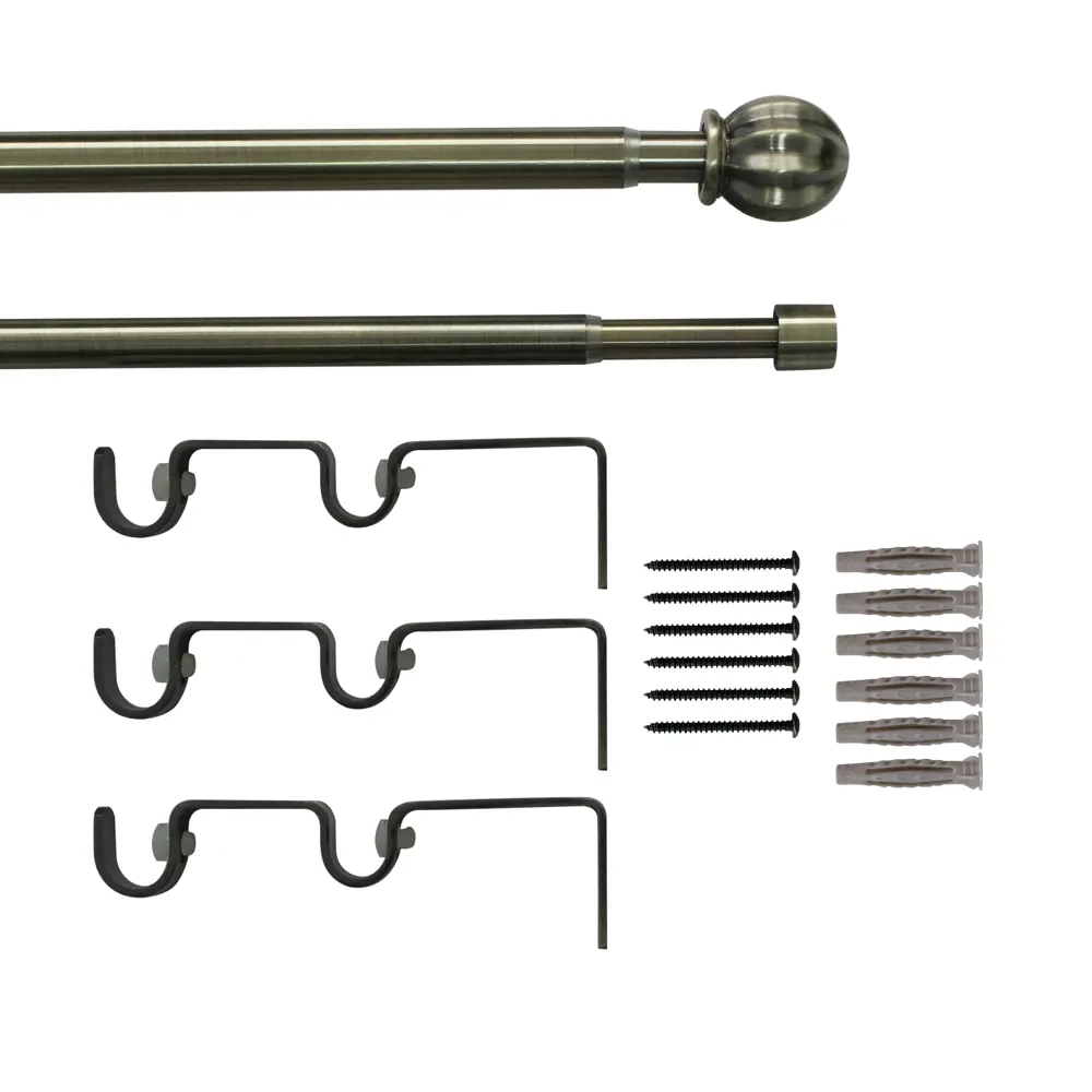 INSPIRE Карниз двухрядный Ikary для портьер и тюля 160-300 см латунь 84407308 STLM-0049481 - Вид №1