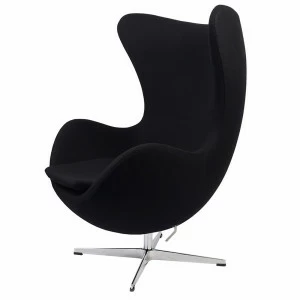 Кресло Arne Jacobsen Style Egg Chair черное SOHO DESIGN ДИЗАЙНЕРСКИЕ, EGG 131525 Черный