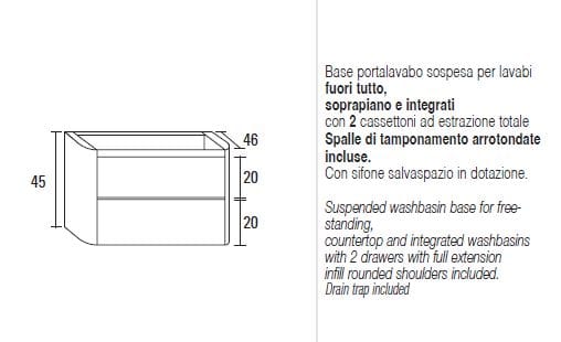 HPL одиночный подвесной умывальник с зеркалом Mobilcrab Infinity Round ARCH-00096816 - Вид №2