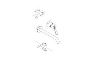 Латунь однорычажный настенный смеситель для раковины Agape Fez 2 ARCH-00056103 - Вид №10