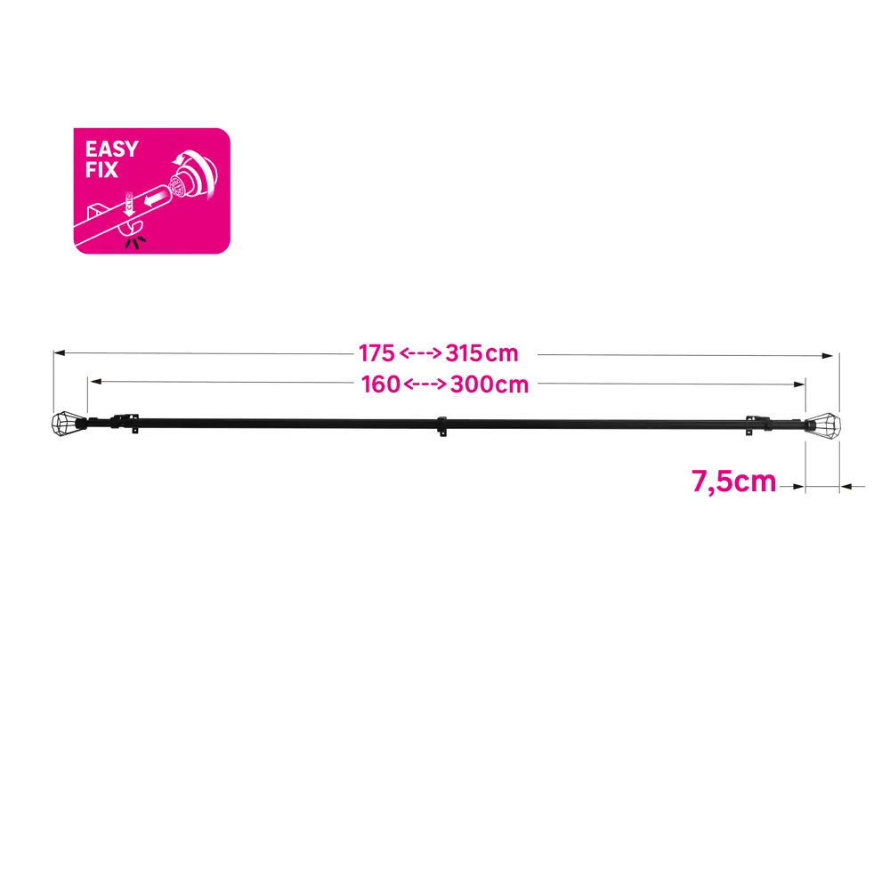 INSPIRE Двухрядный карниз Fabo для многослойных штор 160-300 см 84407301 STLM-0049476 - Вид №4