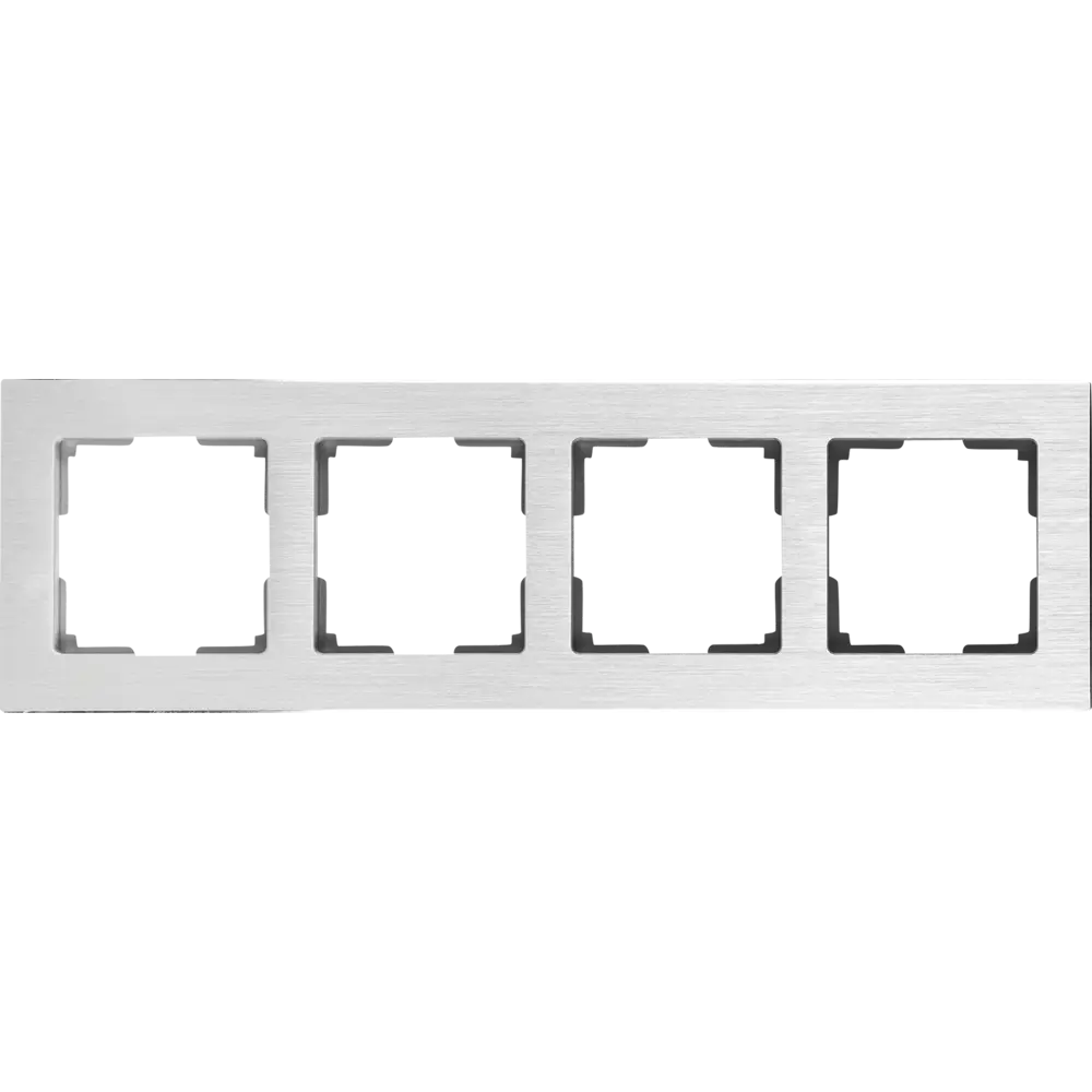 Рамка для розеток WERKEL Aluminium 4-постовая металлик 17781940 STLM-0008589