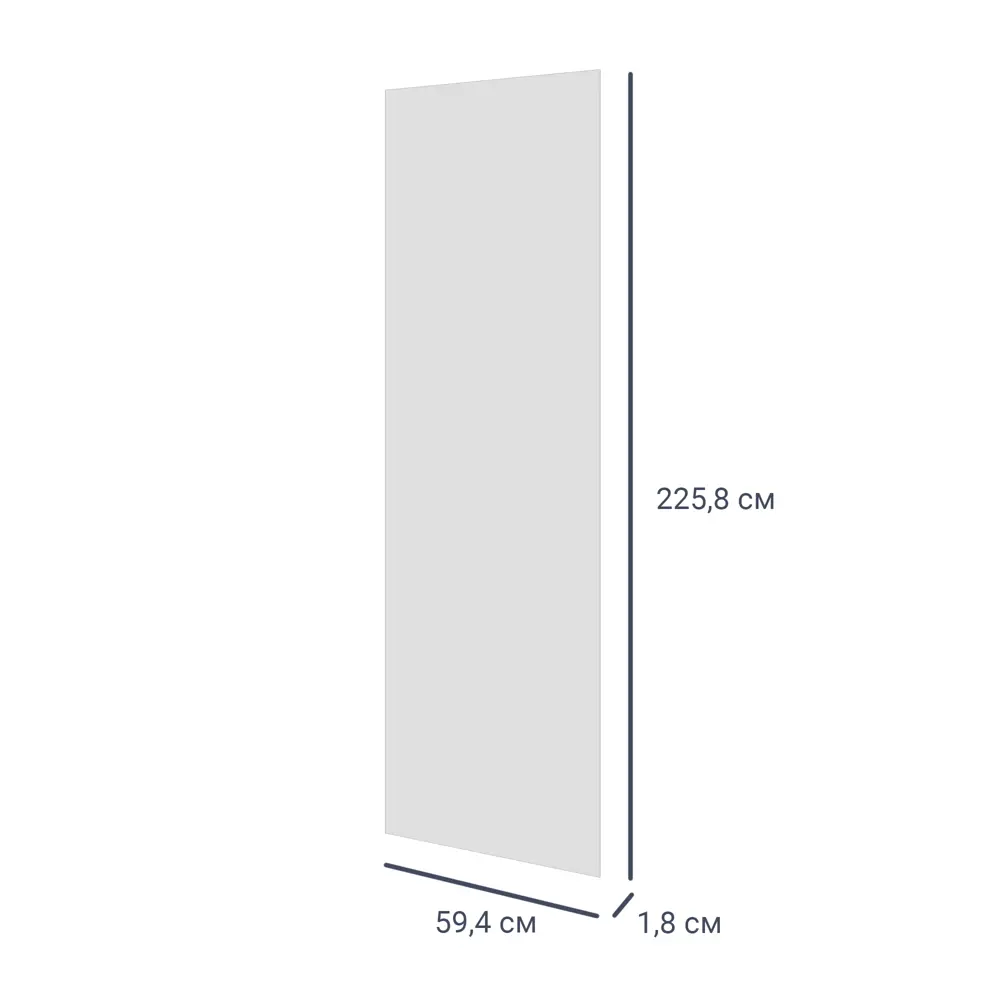 Дверь Лион 59.4x225.8x1.8 см ДСП цвет белый Santreyd STLM-2104140 - Вид №13