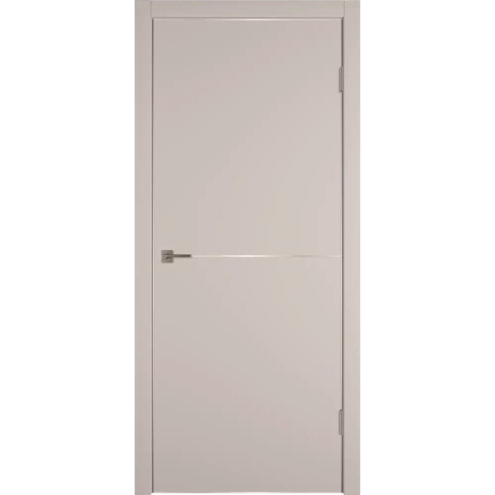 Дверь межкомнатная глухая с замком и петлями в комплекте Сити 2 80x200 см ПВХ цвет фон сфинкс 89390712 STLM-2121535 VFD  - Вид №1