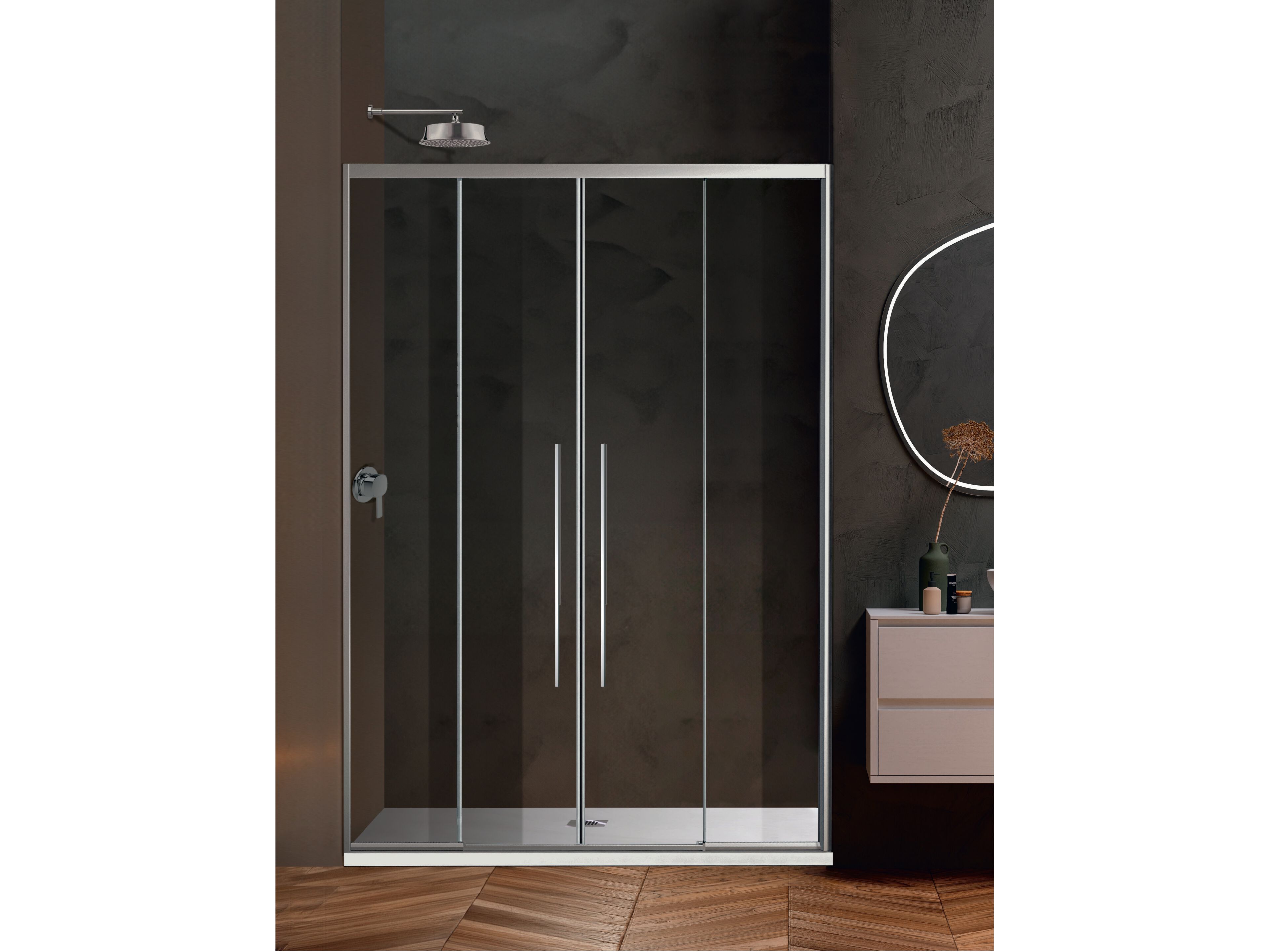 Хрустальная ниша душевая кабина с раздвижной дверью Metidea Рубин ARCH-00097150 - Вид №1