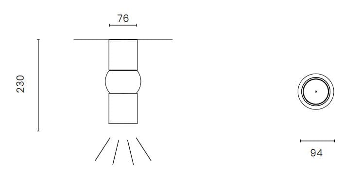 Дуб Dimmable светодиодный потолочный светильник OBLURE Lightbone ARCH-00035260 - Вид №6