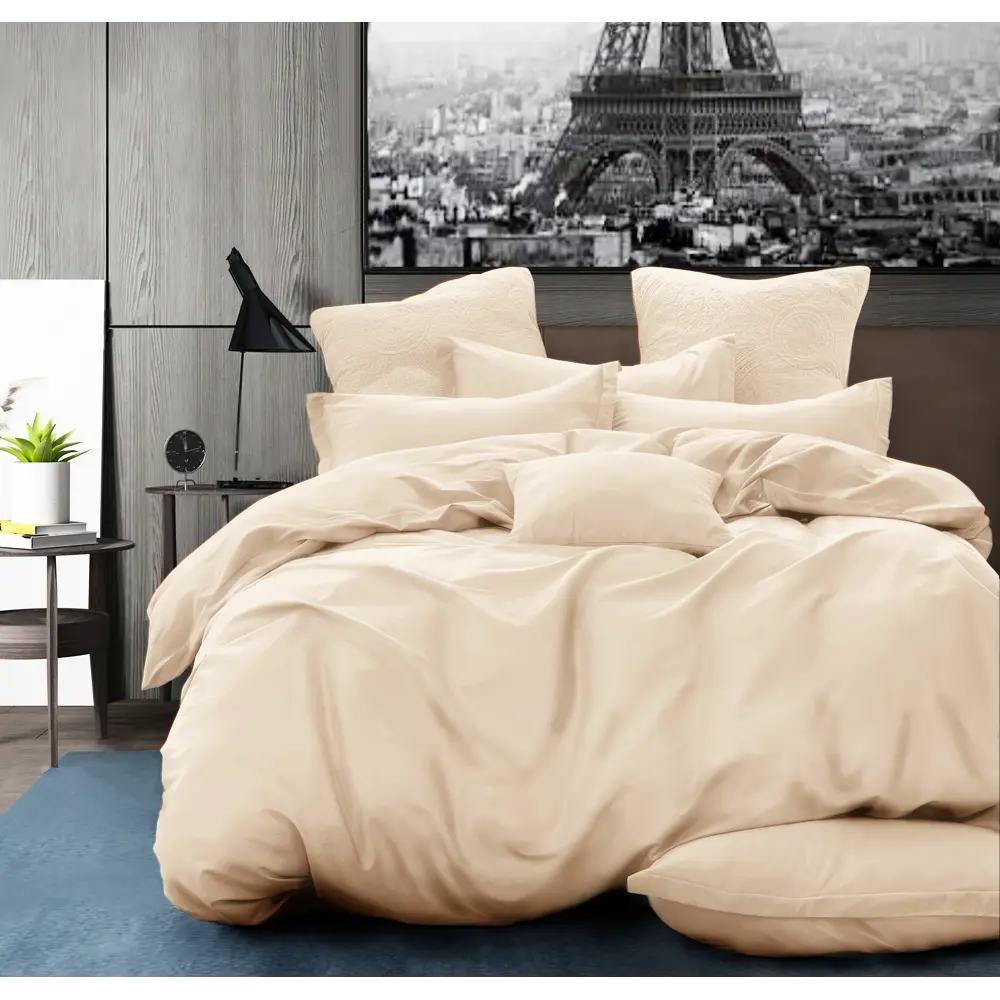 Простыня Cottonika Гамма А 160x200x20 см бязь на резинке бежевый STLM-2197923 - Вид №3