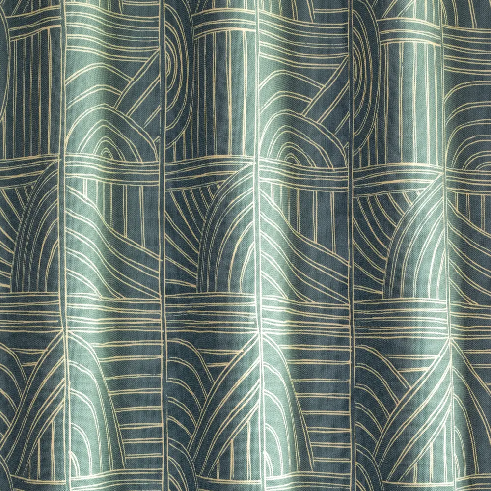 Штора на ленте Римини 160x260 см цвет зеленый GARDEN STLM-2125619 - Вид №1