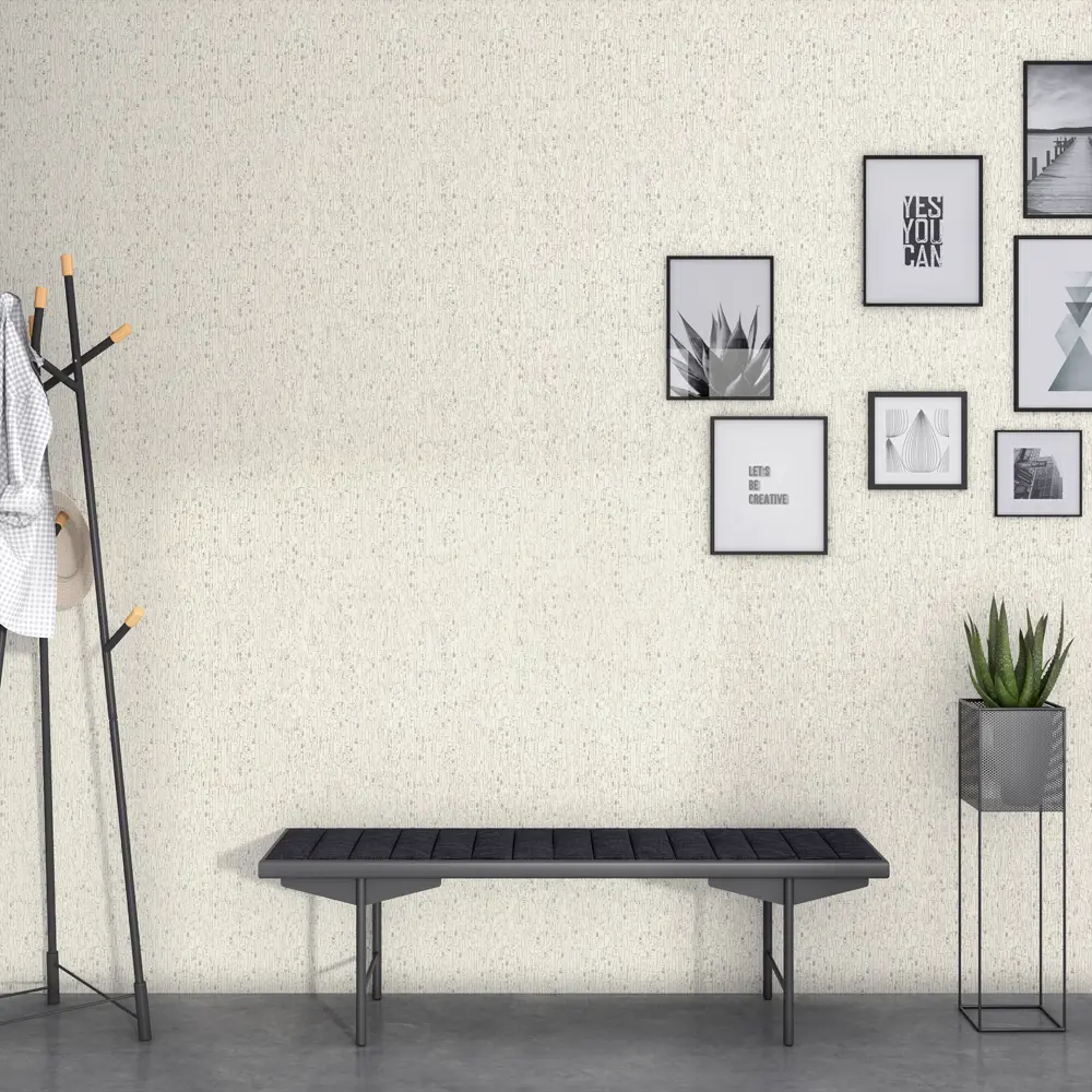 Обои флизелиновые Inspire Luka черно-белые 1.06 м White 1 STLM-2078373 - Вид №5