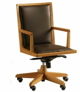 Morelato Поворотное кожаное кресло Executive на колесиках '900 Art. 3888