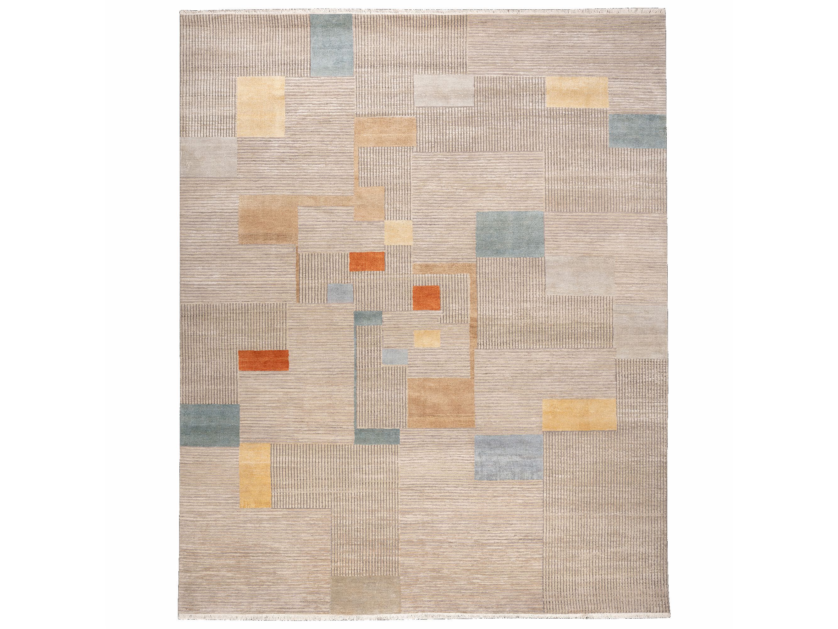 Индийский ковер из новозеландской шерсти и чистого шелка Mantellassi 1926 DECO DESIGN ARCH-00049498