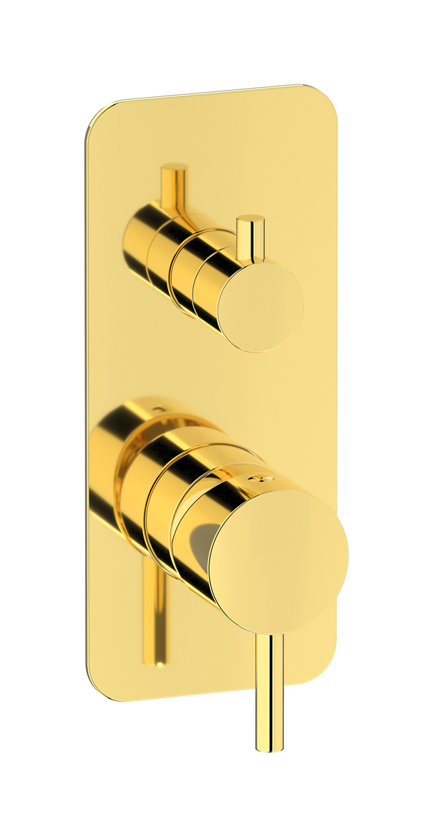 Внешние части встроенного в стену смесителя на 3 потребителя WE ARE IB mt312oo Gold MilanoTorino 