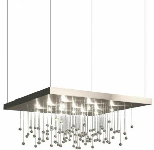 ILFARI Подвесной светильник прямого света из металла с кристаллами Sprankling