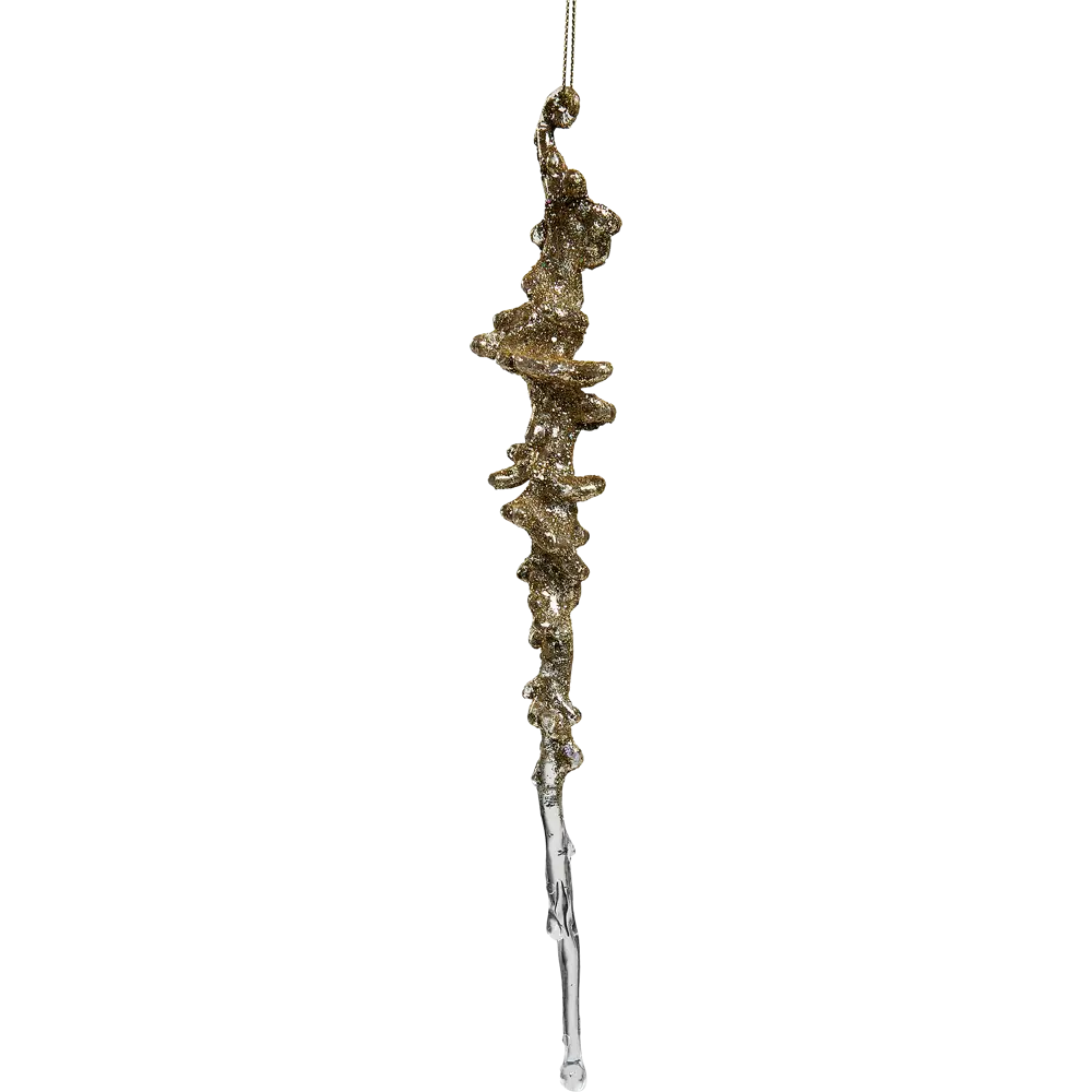 88458683 Новогоднее украшение Сосулька 22x4 см цвет золото STLM-1494940 Santreyd  - Вид №2