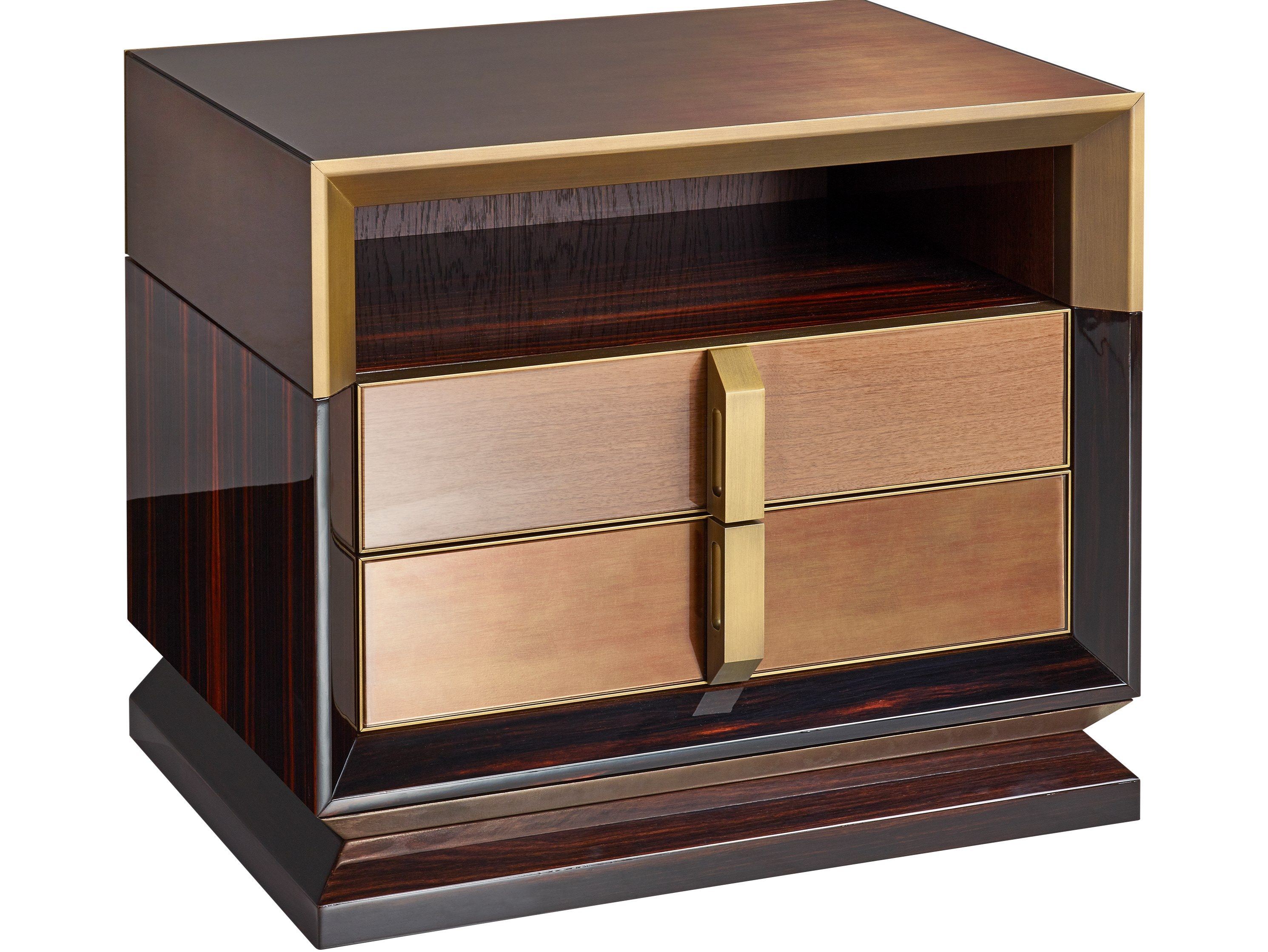 Прямоугольная тумбочка из черного дерева с ящиками Sicis ARCH-00073337